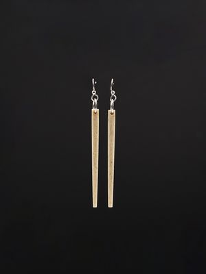 Moko Pounamu Whale Bone and Silver Drop Earrings 14483