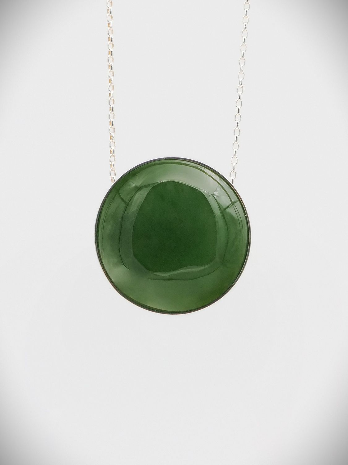 Moko Pounamu Gilt Jewellery Slider NZ Genuine Kahurangi Greenstone & Sterling Silver - Piopio