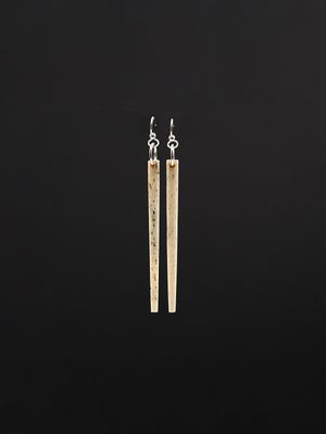 Moko Pounamu Whale Bone and Silver Drop Earrings  14485