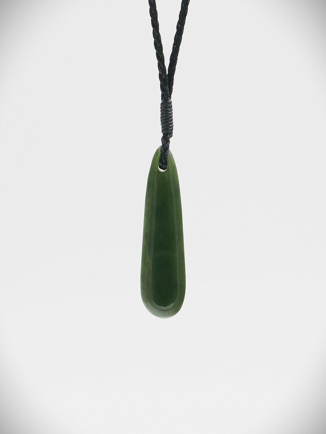 Moko Pounamu Roimata (Teardrop) NZ Genuine Kawakawa Greenstone - Ruapehu