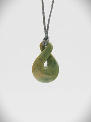 Moko Pounamu Pikorua (Twist) NZ Genuine Kahurangi Flower Greenstone - Makarau