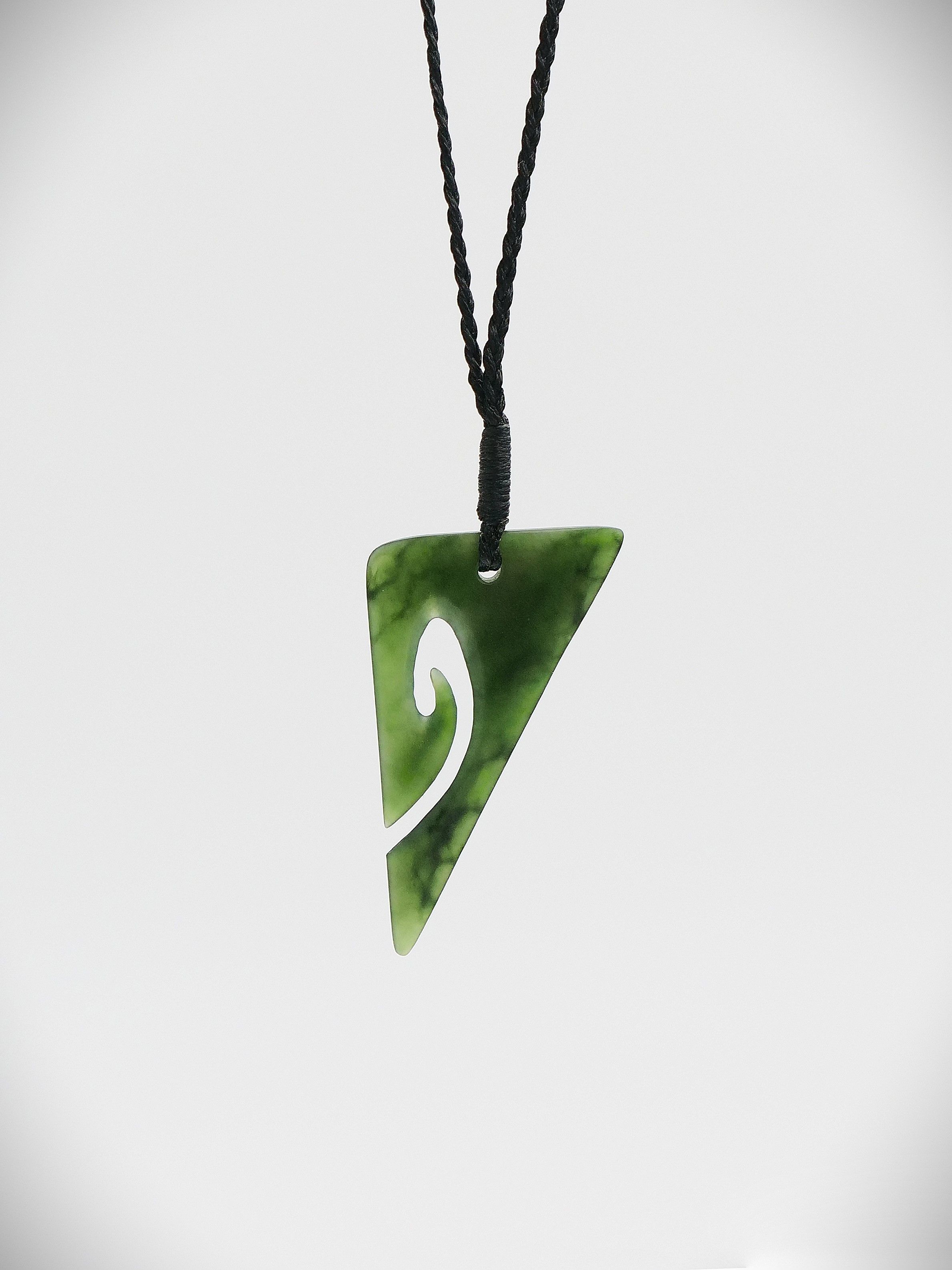 Moko Pounamu Koru NZ Genuine Kawakawa Greenstone - Waianiwa