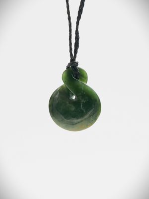 Moko Pounamu Pikorua (Twist) NZ Genuine Marsden Flower Greenstone - Wainuioru