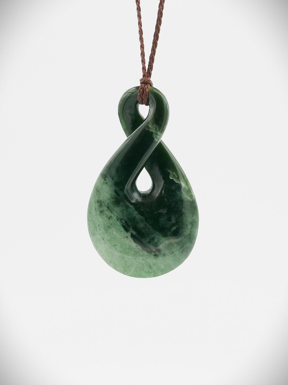 Moko Pounamu Single Pikorua NZ Genuine Kawakawa Flower Greenstone - Kaiwhata