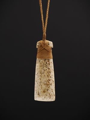 Moko Pounamu Toki Genuine Whale Bone Carving - Matira