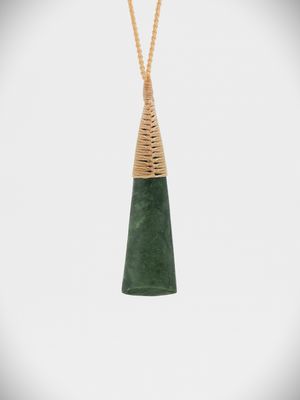 Moko Pounamu Toki NZ Genuine Kawakawa Greenstone - Tahekeroa
