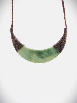 Moko Pounamu Kouma (Breastplate) NZ Genuine Auhunga Flower Greenstone -  Tuatahi