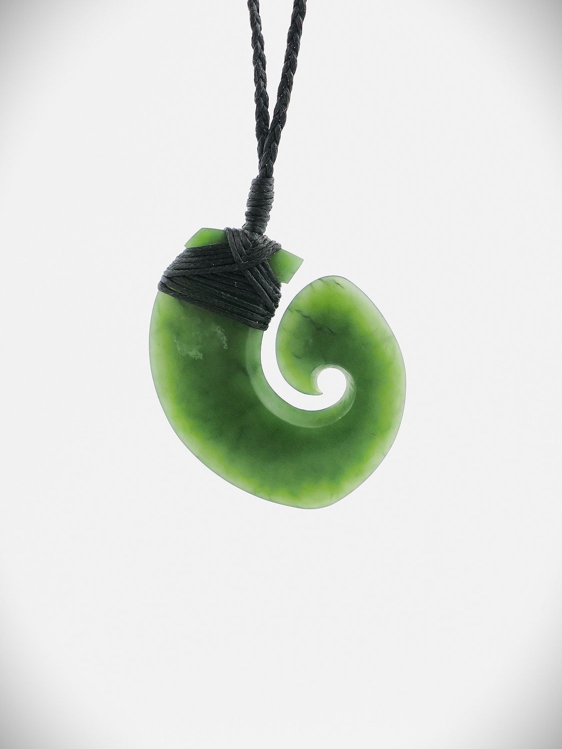 Moko Pounamu Hei Matau (Hook) NZ Genuine Hapopo Greenstone - Mahunga