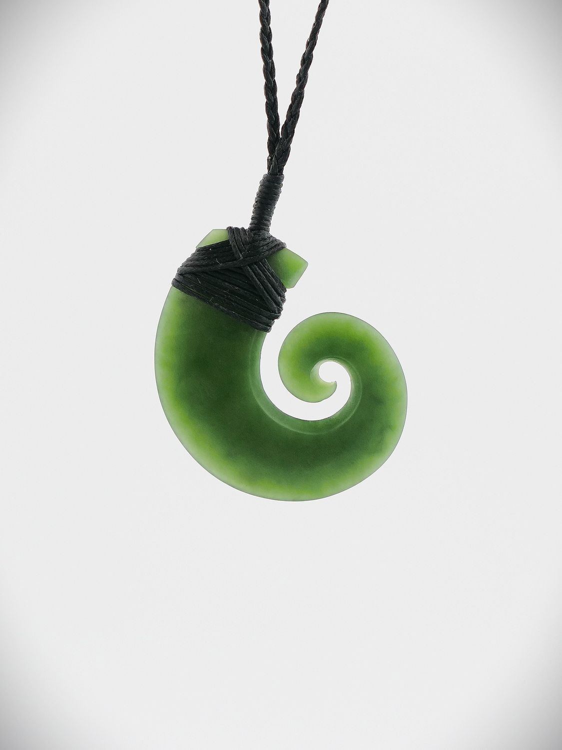 Moko Pounamu Hei Matau (Hook) NZ Genuine Hapopo Greenstone - Ruamahanga