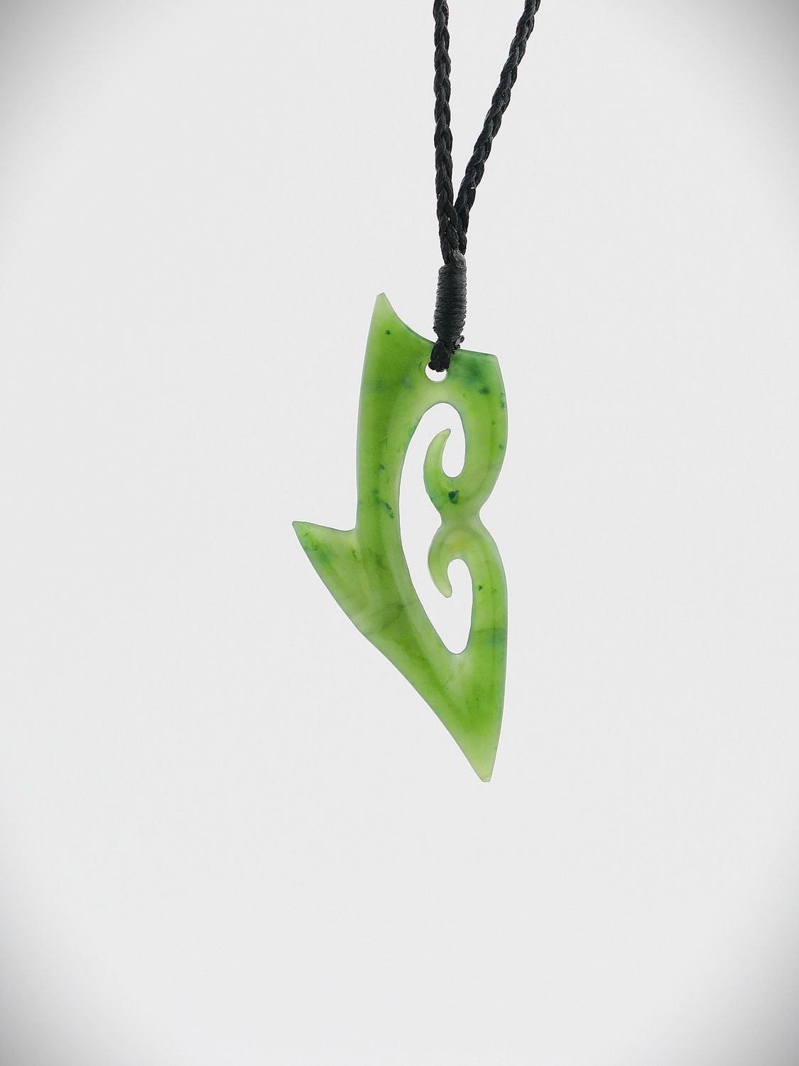 Moko Pounamu Koru NZ Genuine Kahurangi Greenstone - Whangaehu