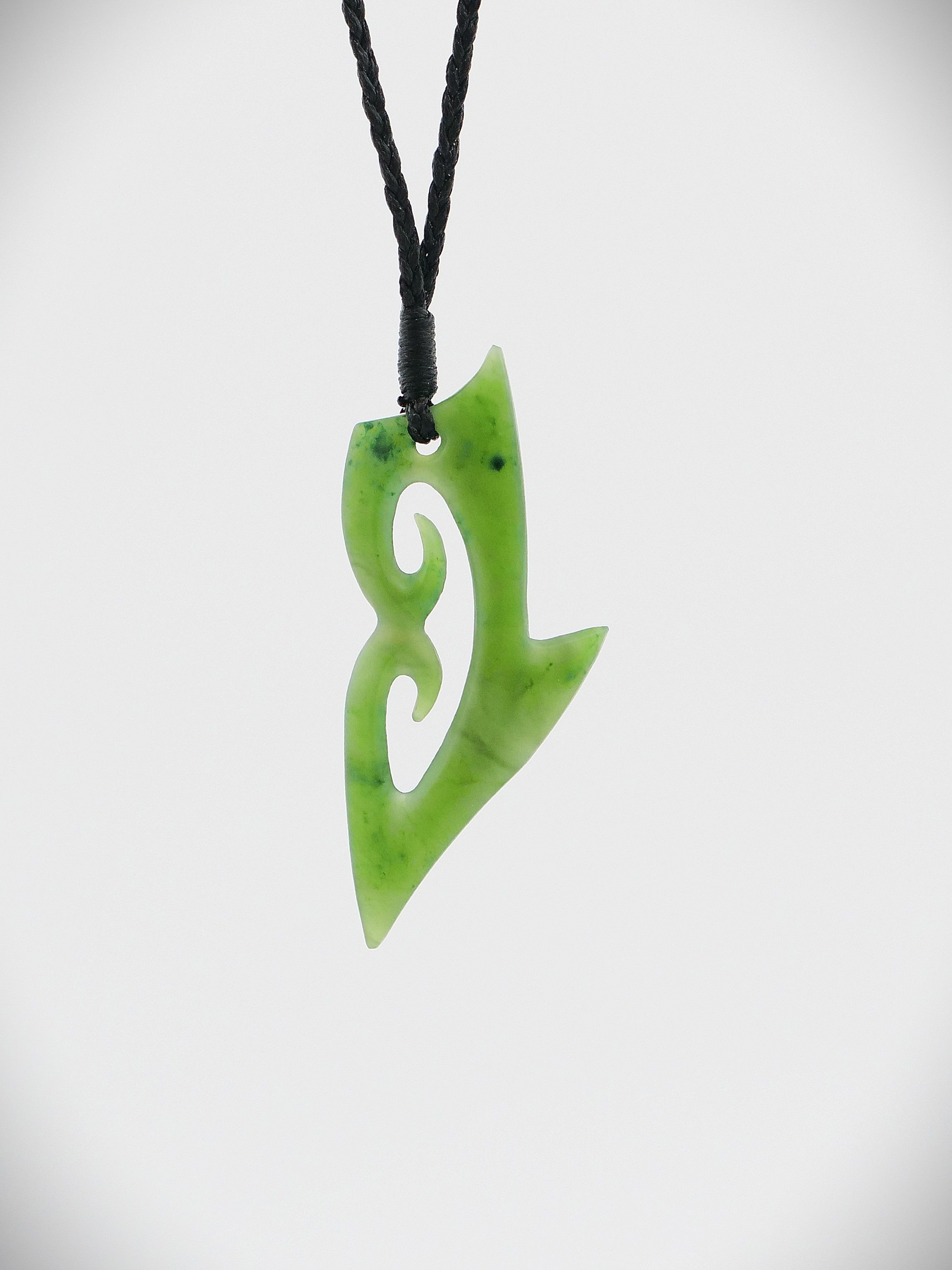 Moko Pounamu Koru NZ Genuine Kahurangi Greenstone - Whangaehu