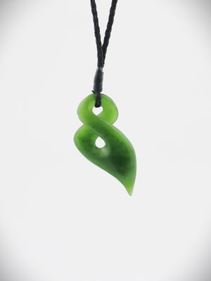 Moko Pounamu Pikorua (Twist) NZ Genuine Kahurangi Greenstone - Papakura
