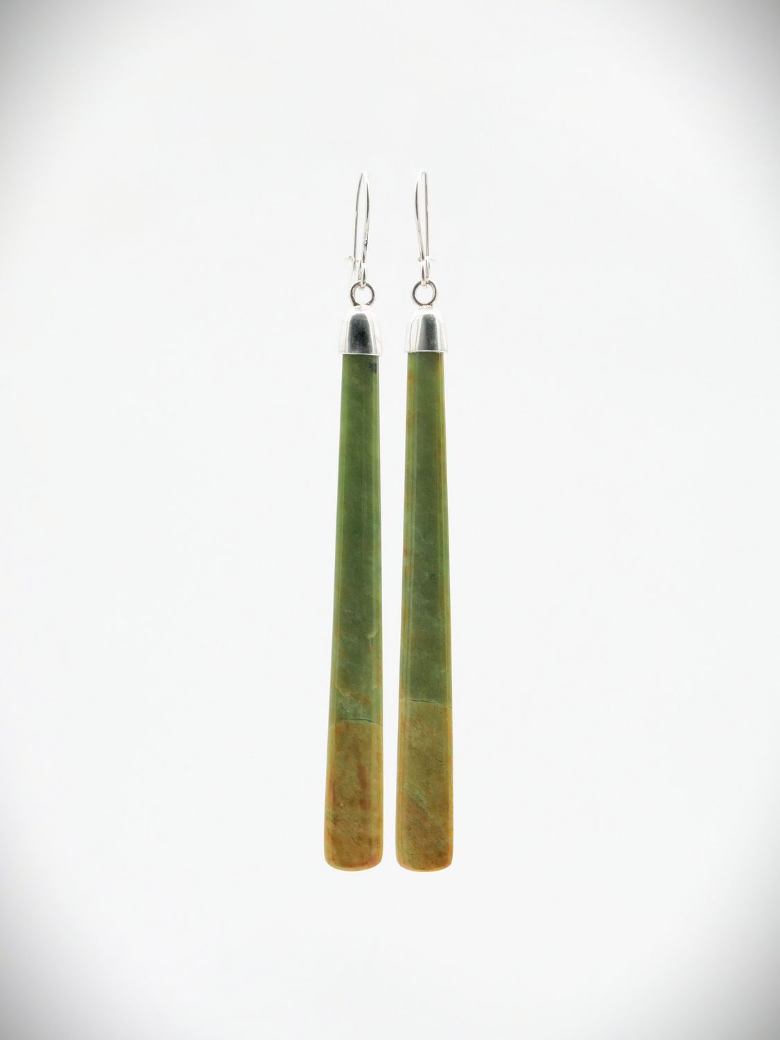 Moko Pounamu NZ Marsden Flower Greenstone & Sterling Silver Earrings - Aukopae