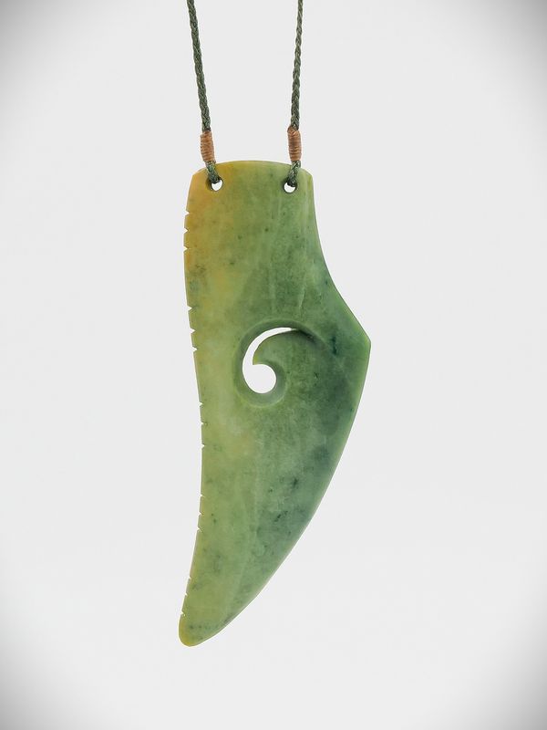 Moko Pounamu Rei Niho NZ Genuine Marsden Flower Pounamu - Mapua