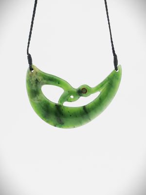 Moko Pounamu Manaia Kouma NZ Genuine Kahurangi Flower Greenstone - Wainuioru