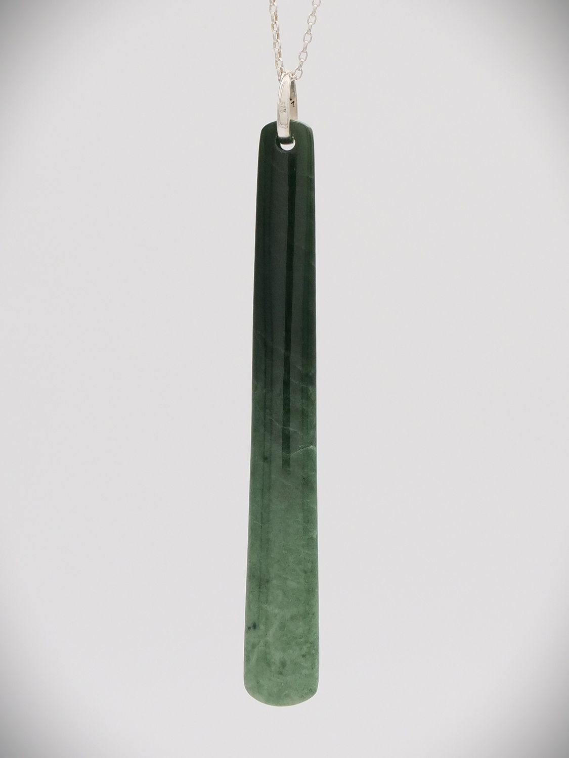 Moko Pounamu Gilt Jewellery Roimata (Drop) NZ Genuine Kawakawa Greenstone & Sterling Silver - Kiritehere