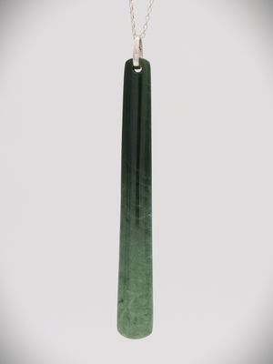 Moko Pounamu Gilt Jewellery Roimata (Drop) NZ Genuine Kawakawa Greenstone & Sterling Silver - Kiritehere