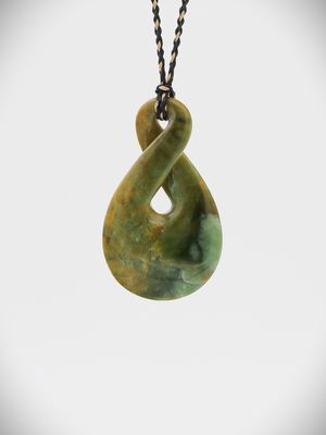 Moko Pounamu Single Pikorua NZ Genuine Raukaraka Greenstone - Anataha