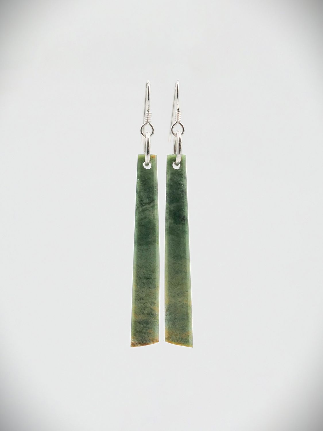 Moko Pounamu NZ Marsden Flower Greenstone & Sterling Silver Earrings - Herangi