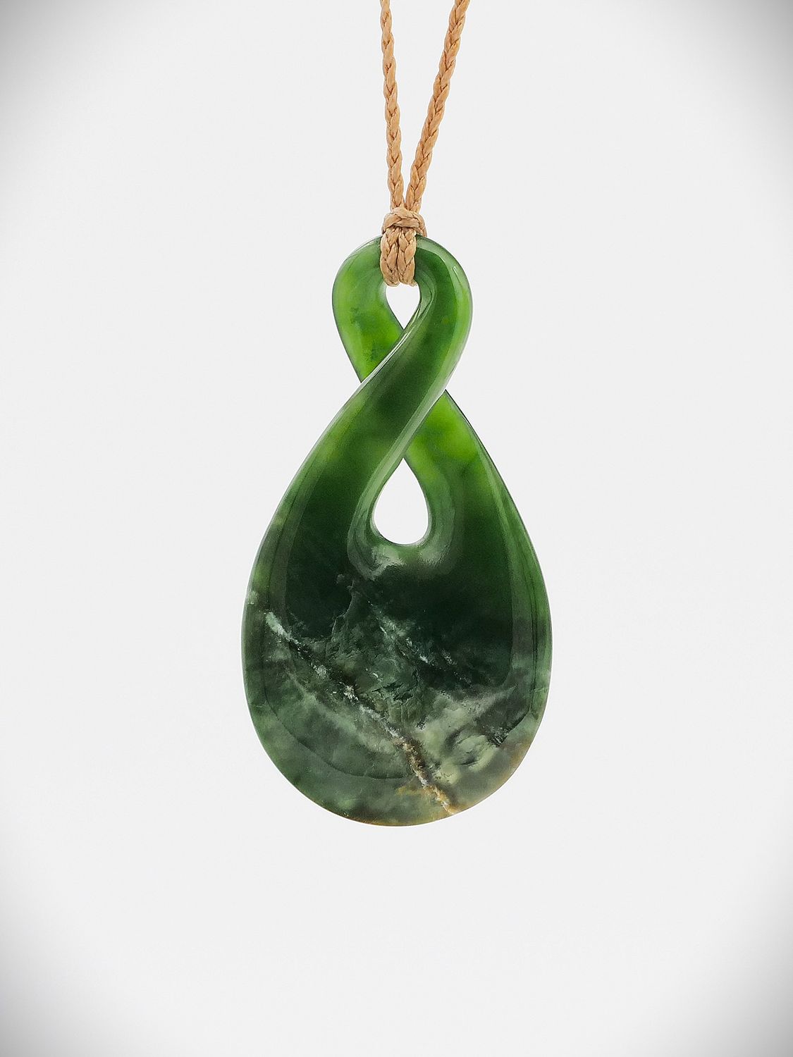 Moko Pounamu Single Pikorua NZ Genuine Marsden Flower Greenstone - Eketahuna