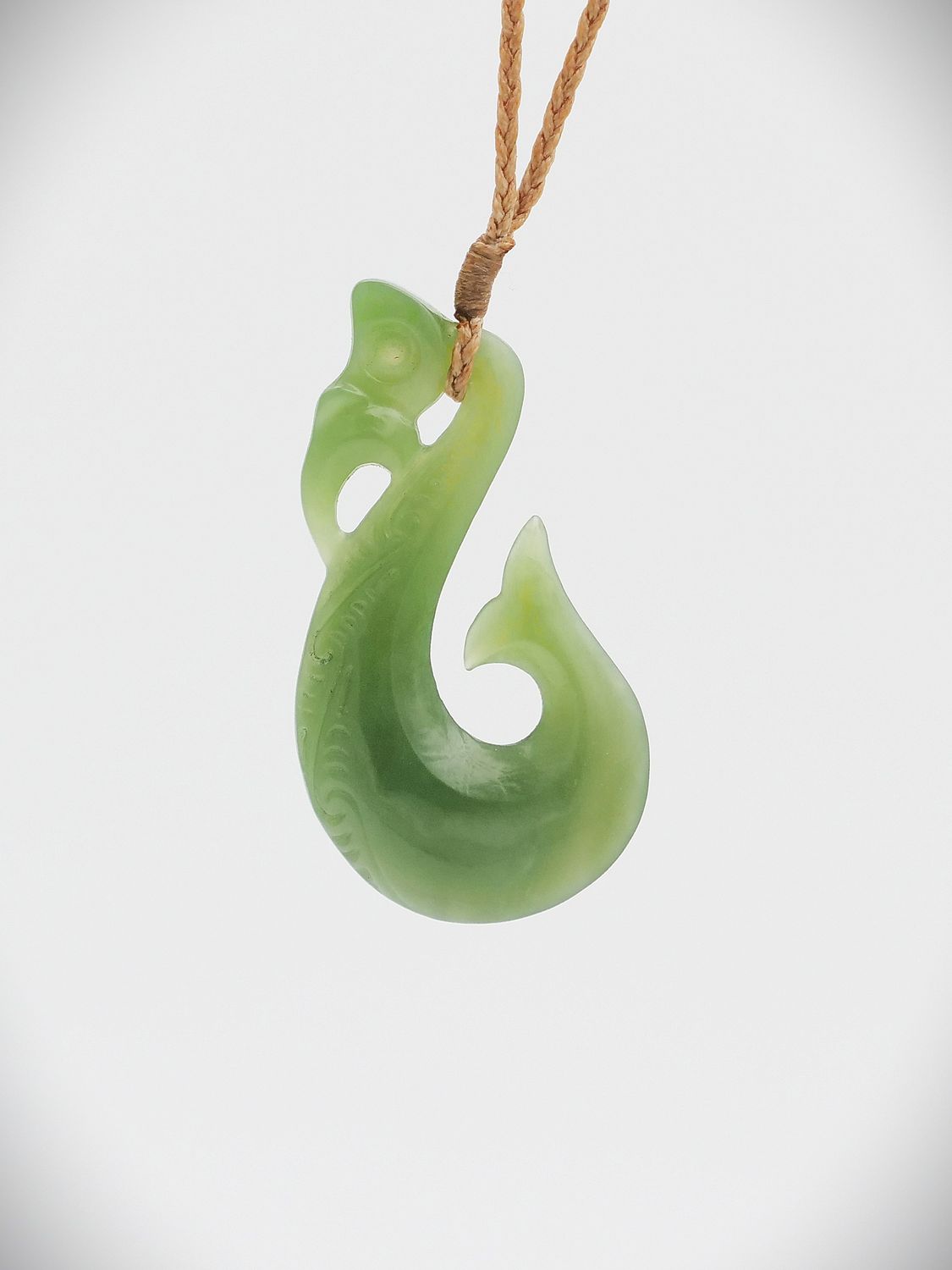 Moko Pounamu Manaia NZ Genuine Inanga Greenstone - Eketahuna