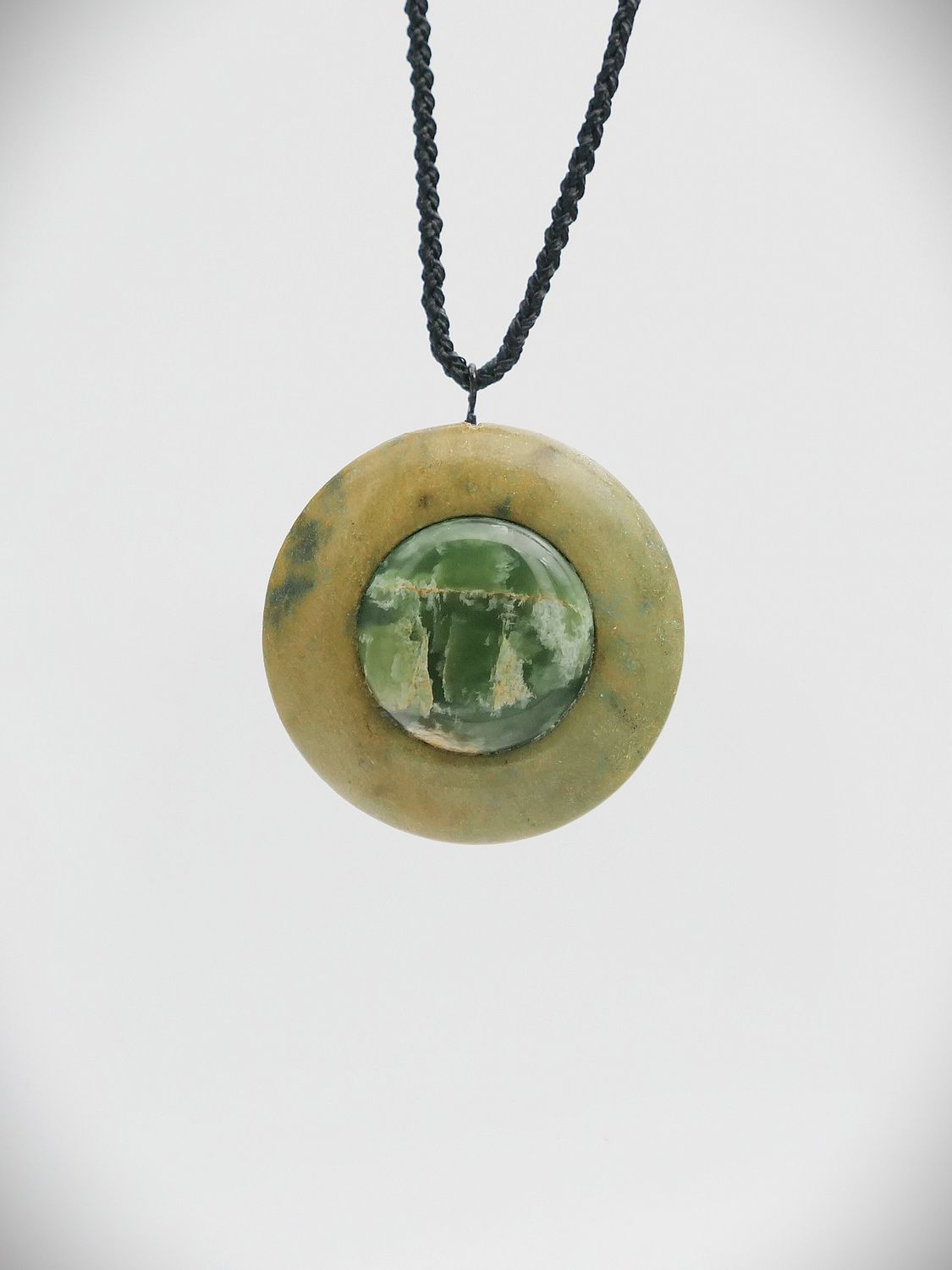 Moko Pounamu Porohita NZ Genuine Marsden Flower  Greenstone - Tararua
