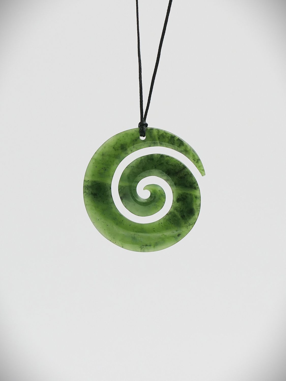 Moko Pounamu Koru NZ Genuine Kahurangi Greenstone - Turitea