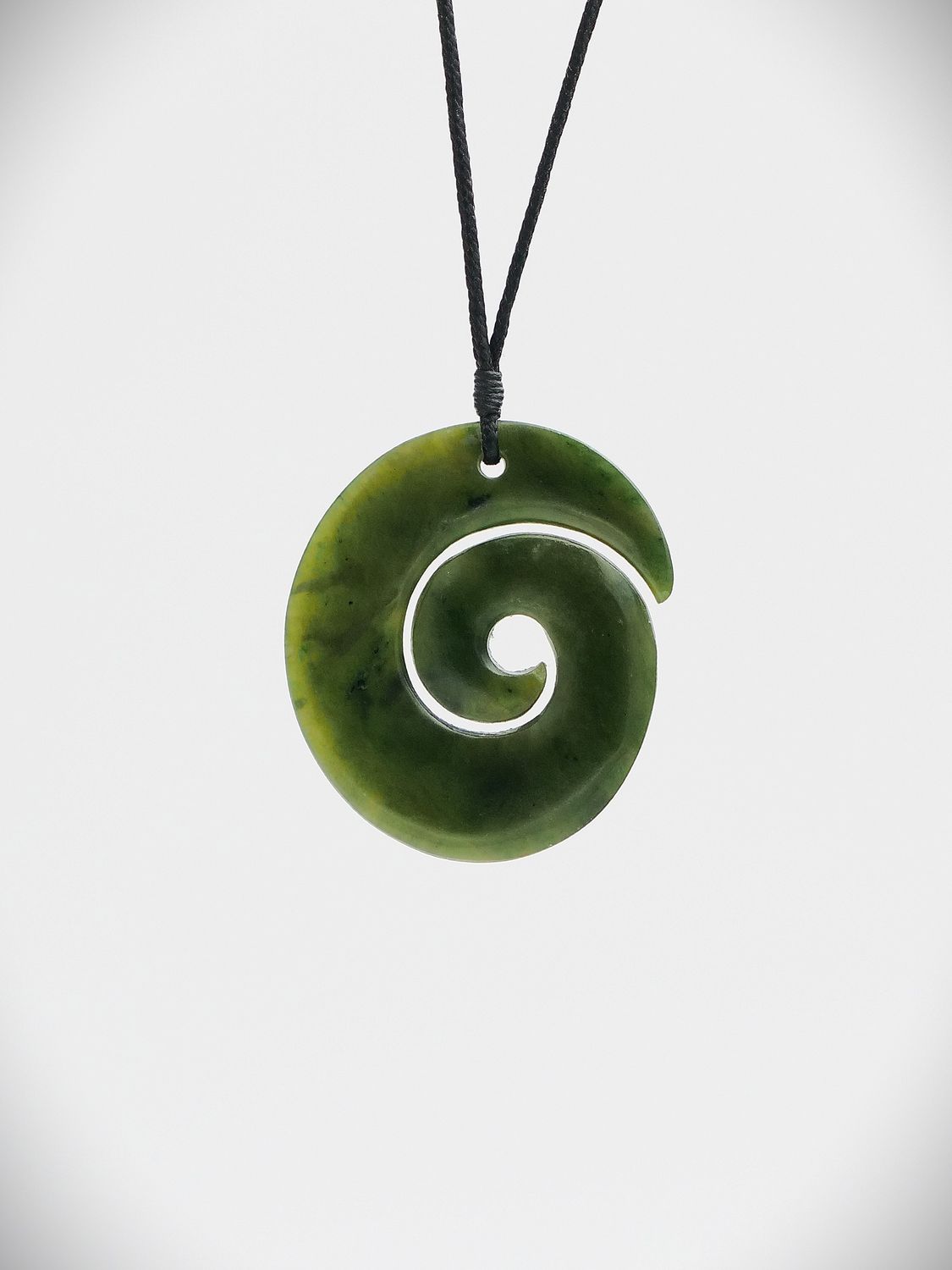 Moko Pounamu Koru NZ Genuine Kawakawa Greenstone - Weraiti