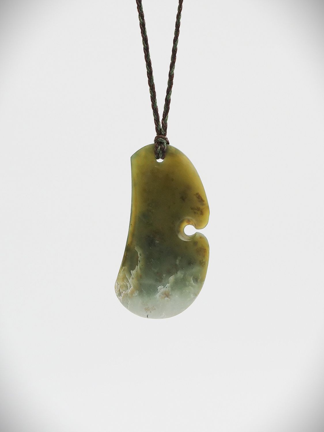 Moko Pounamu Contemporary Design NZ Genuine Inanga Flower Greenstone - Whakataki