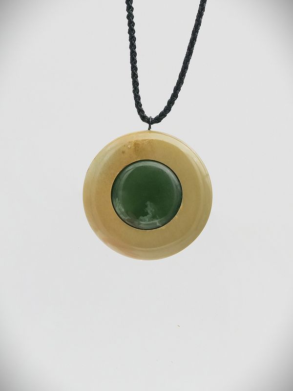 Moko Pounamu Porohita NZ Genuine Marsden Flower  Greenstone - Pongaroa
