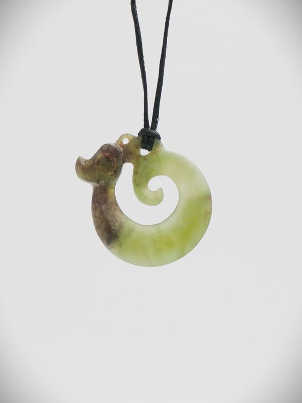 Moko Pounamu Koropepe NZ Genuine Totoweka Greenstone - Kairara