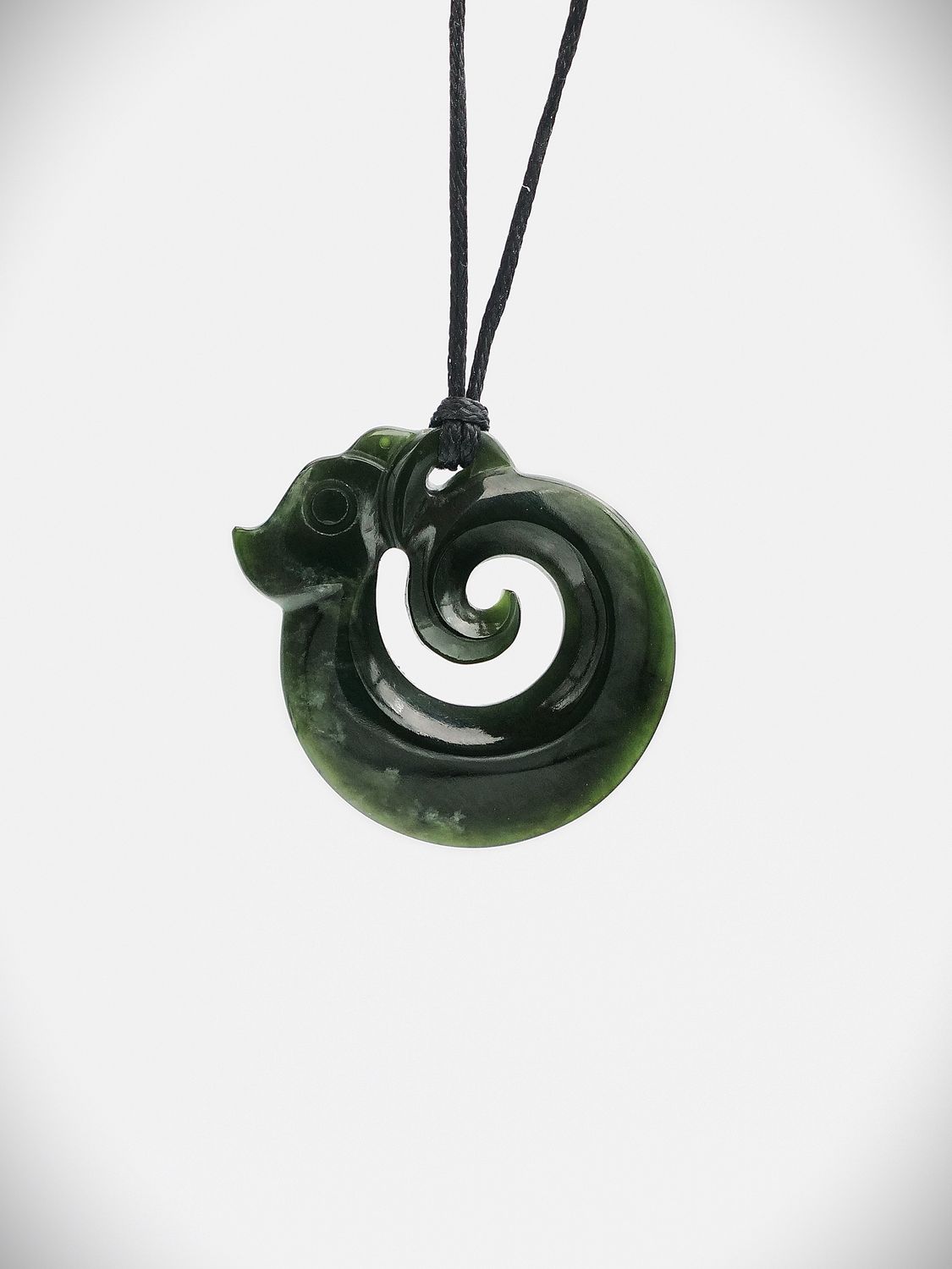 Moko Pounamu Koropepe NZ Genuine Kawakawa Greenstone - Paringa