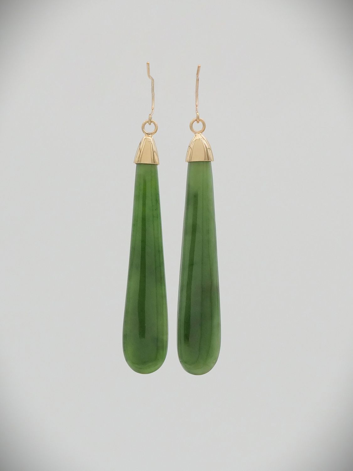 Moko Pounamu NZ Kahurangi Greenstone & 9ct Gold Earrings -  Mohakatino
