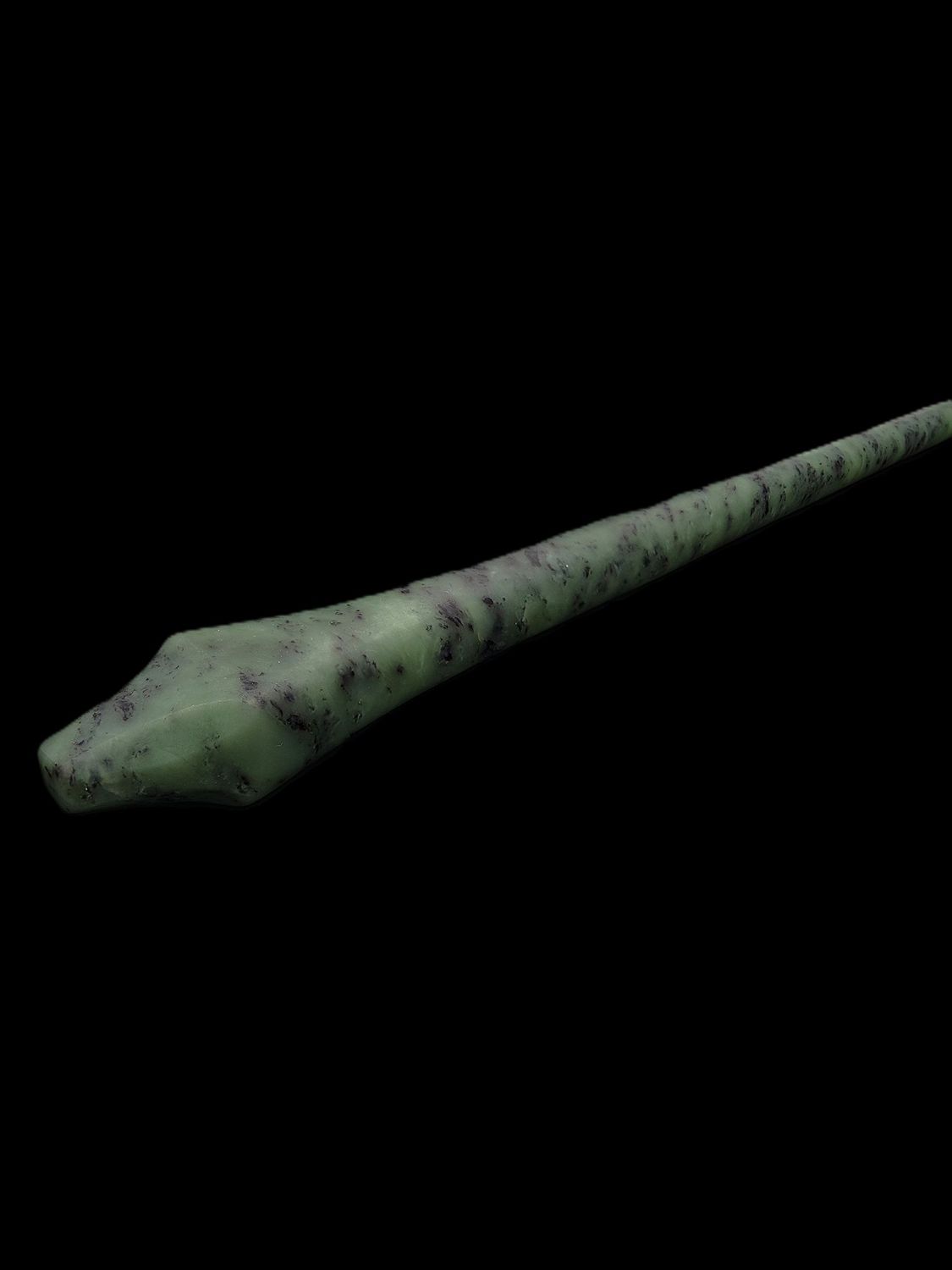 Moko Pounamu Turuturu Weaving Peg NZ Genuine Inanga Totoweka Greenstone - Turuturu