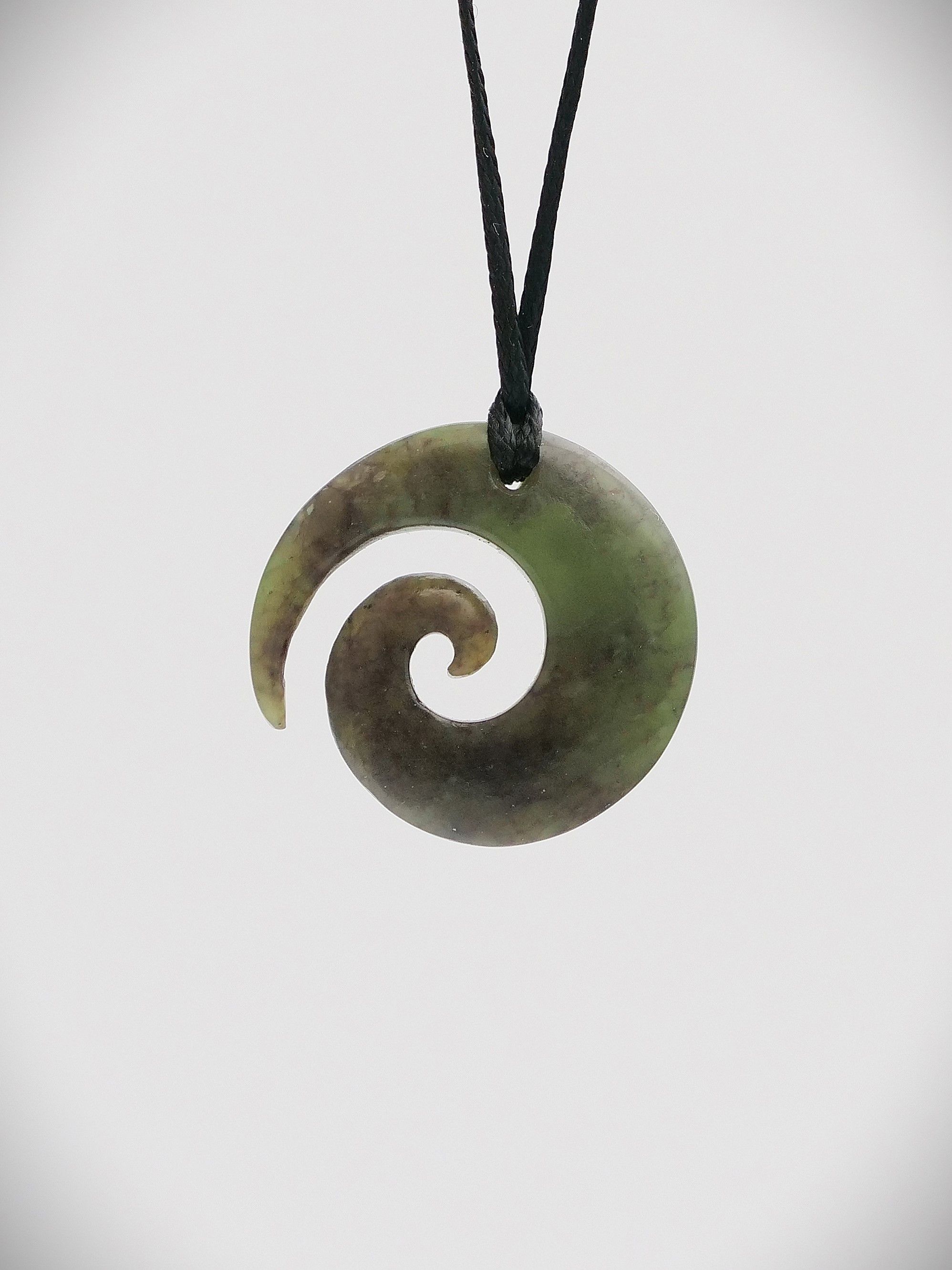 Moko Pounamu Koru NZ Genuine Totoweka Greenstone - Makuri