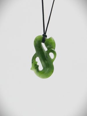 Moko Pounamu Manaia NZ Genuine Kahurangi Greenstone - Pukenui