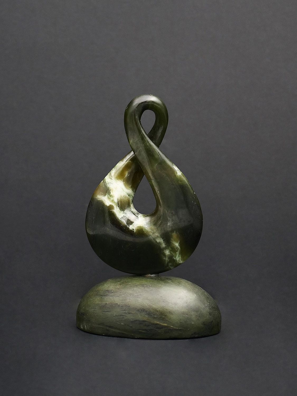 Moko Pounamu Pikorua NZ Genuine Kahotea, Kawakawa Greenstone - Papauma