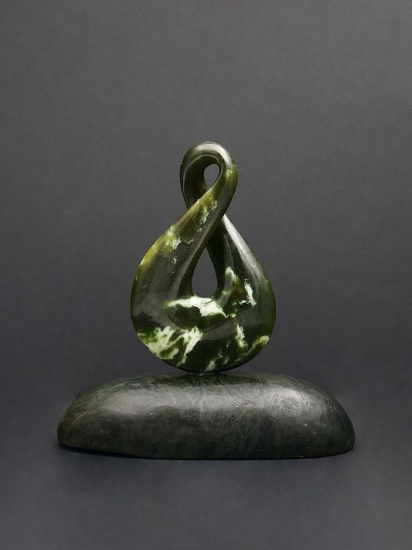 Moko Pounamu Pikorua NZ Genuine Kahotea, Kawakawa Greenstone - Aohanga