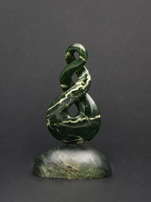 Moko Pounamu Double Pikorua NZ Genuine Kahotea Kawakawa Greenstone - Tokomaru