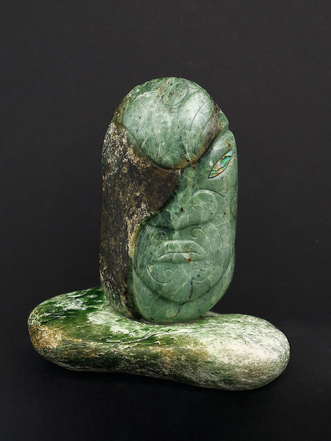 Moko Pounamu Koruru NZ Genuine Auhunga Greenstone - Rangiotu