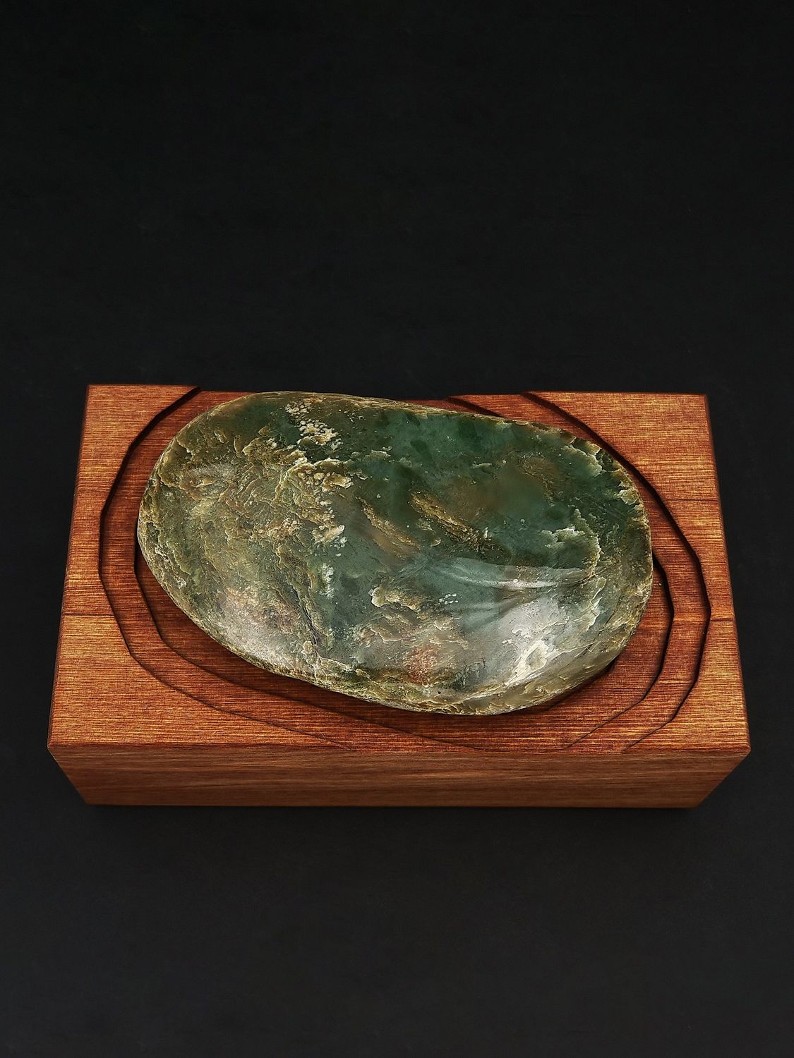 Moko Pounamu NZ Genuine Inanga Flower Greenstone - Porangahau