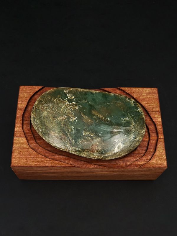 Moko Pounamu NZ Genuine Inanga Flower Greenstone - Porangahau