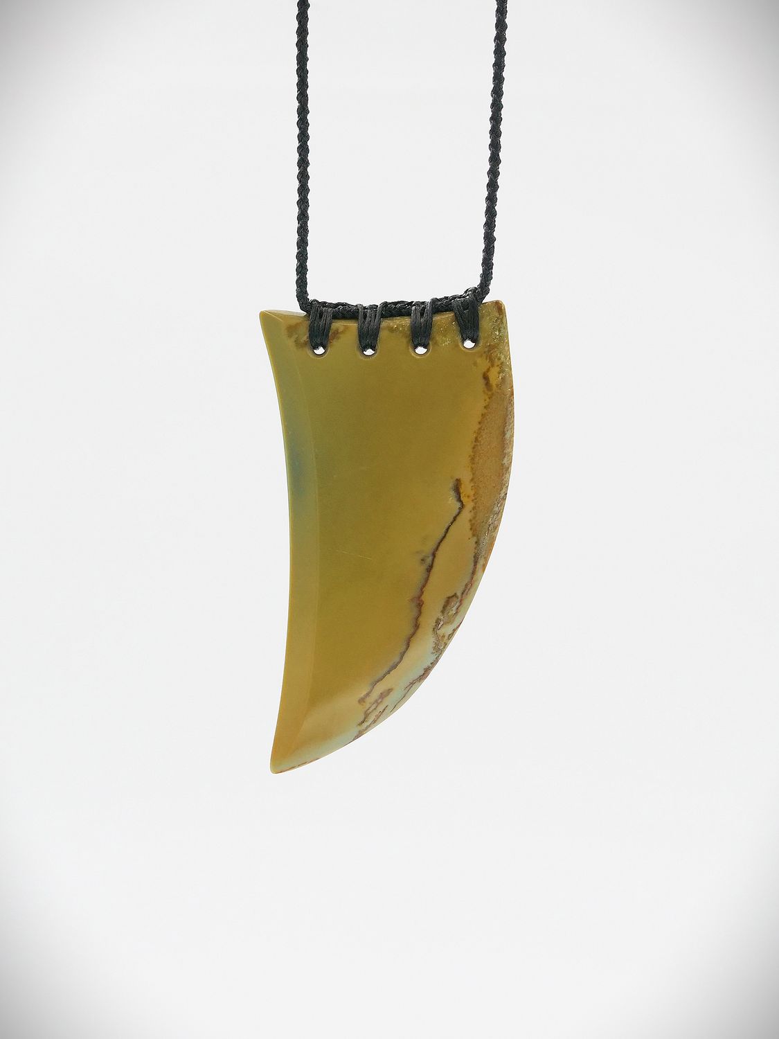 Moko Pounamu Rei Niho NZ Genuine Raukaraka Kokopu Greenstone - Waitahora