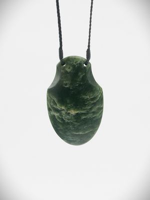 Moko Pounamu Mere Blade NZ Genuine Marsden Flower Greenstone - Makuri