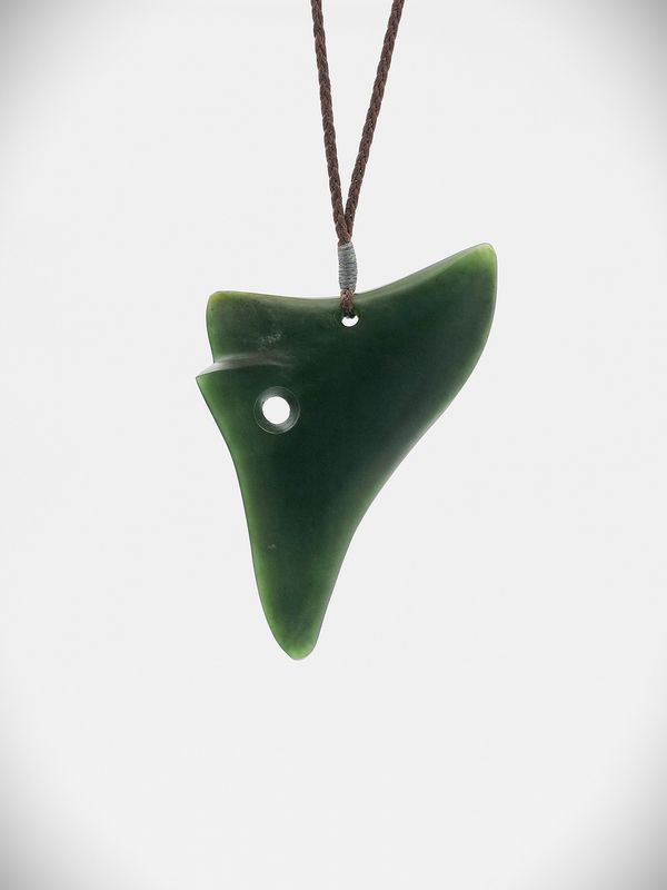Moko Pounamu Rei Niho NZ Genuine Kawakawa Greenstone - Awaroa