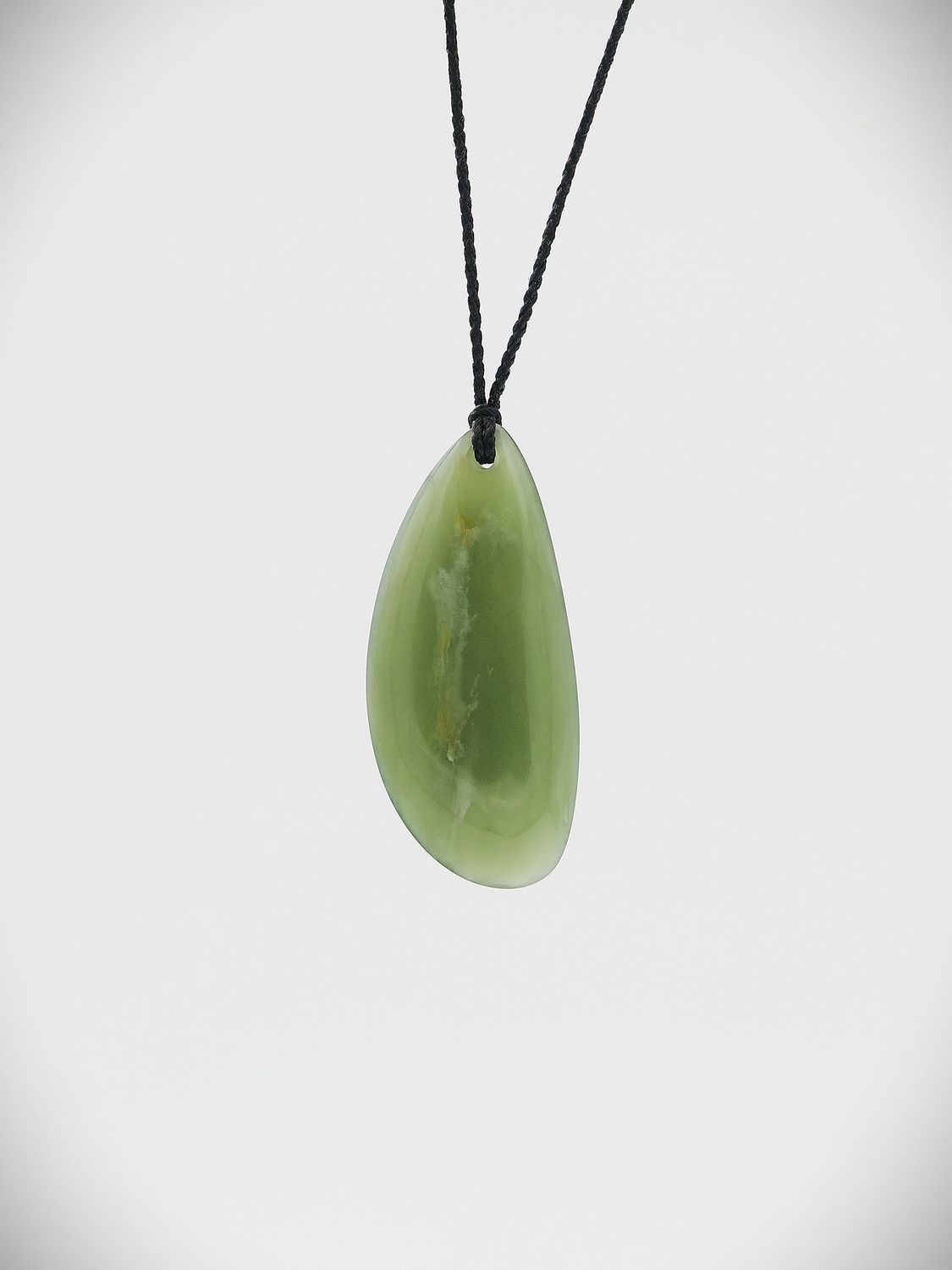 Moko Pounamu Roimata (Teardrop) NZ Genuine Inanga Flower Greenstone - Waikowhai