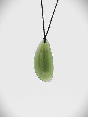 Moko Pounamu Roimata (Teardrop) NZ Genuine Inanga Flower Greenstone - Waikowhai
