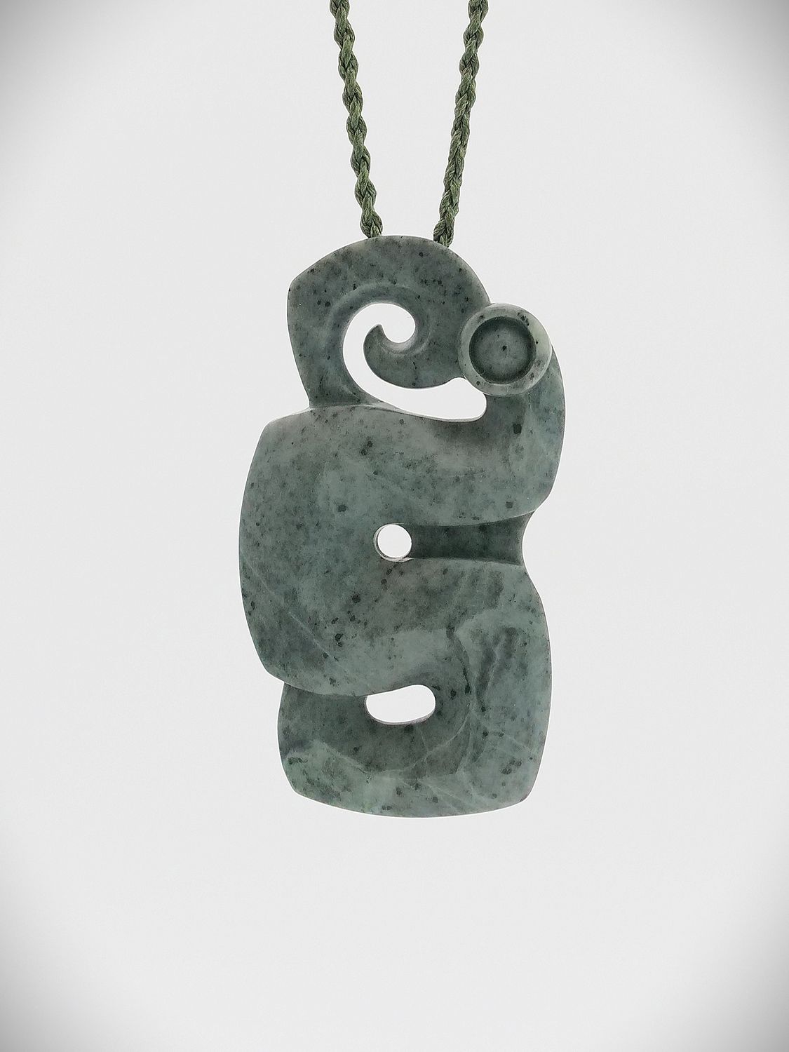 Moko Pounamu Manaia NZ Genuine (Nelson) Te Tau Ihu Inanga Greenstone - Reka