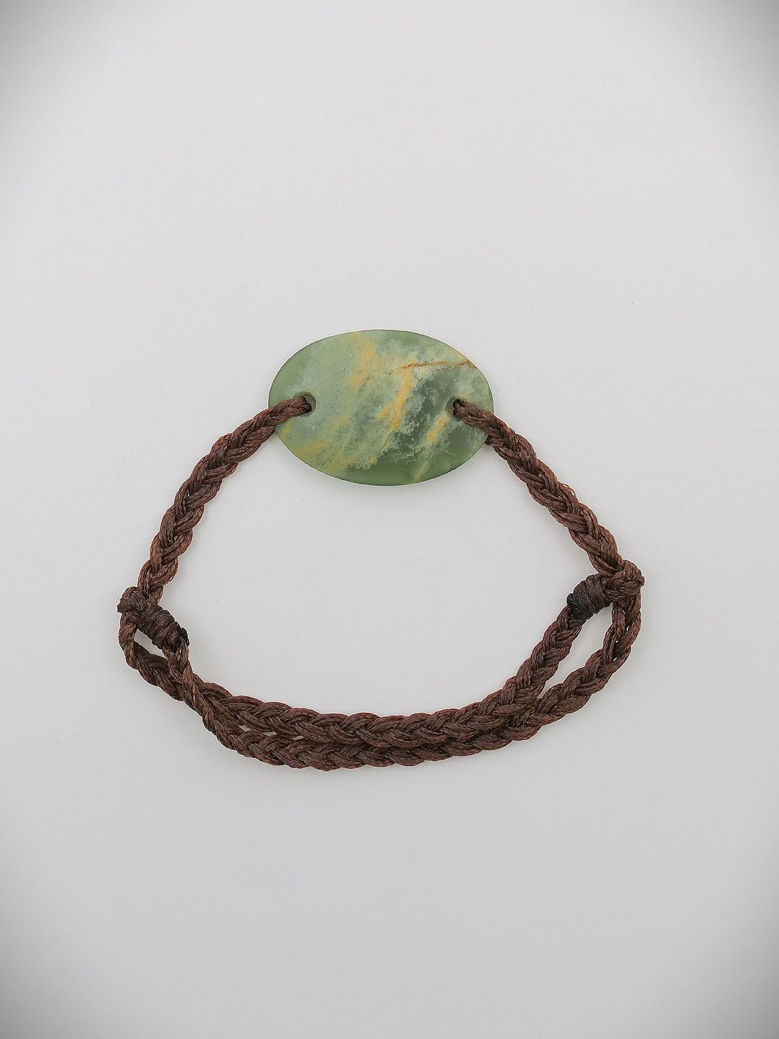 Moko Pounamu Adjustable Bracelet NZ Genuine Marsden Flower Greenstone 15671
