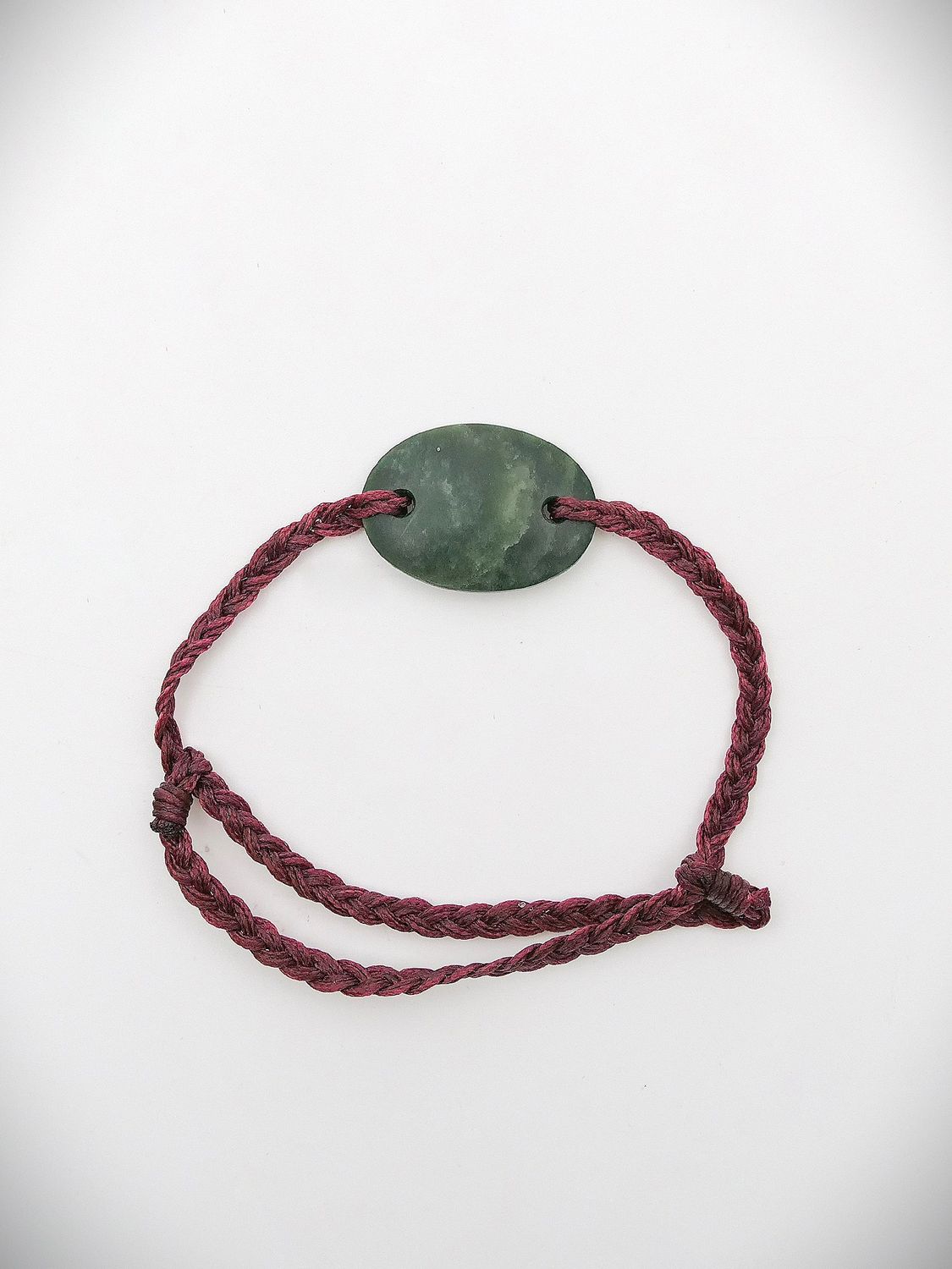 Moko Pounamu Adjustable Bracelet NZ Genuine Kawakawa Greenstone 15675